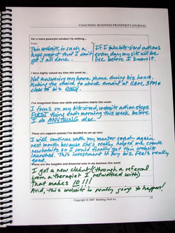 Prosperity Journal Page
